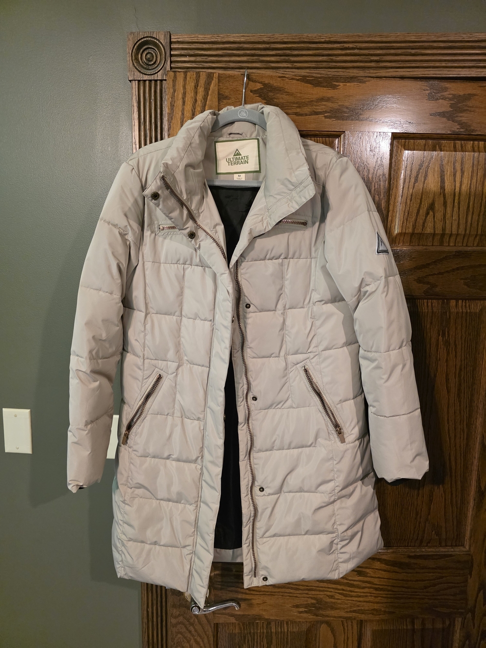 Women’s Tan Quilted Puffer Coat - Ultimate Terrain - Size M